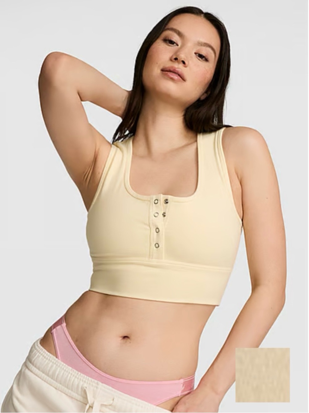 PINK Victoria's Secret Cotton Henley Scoop Bra